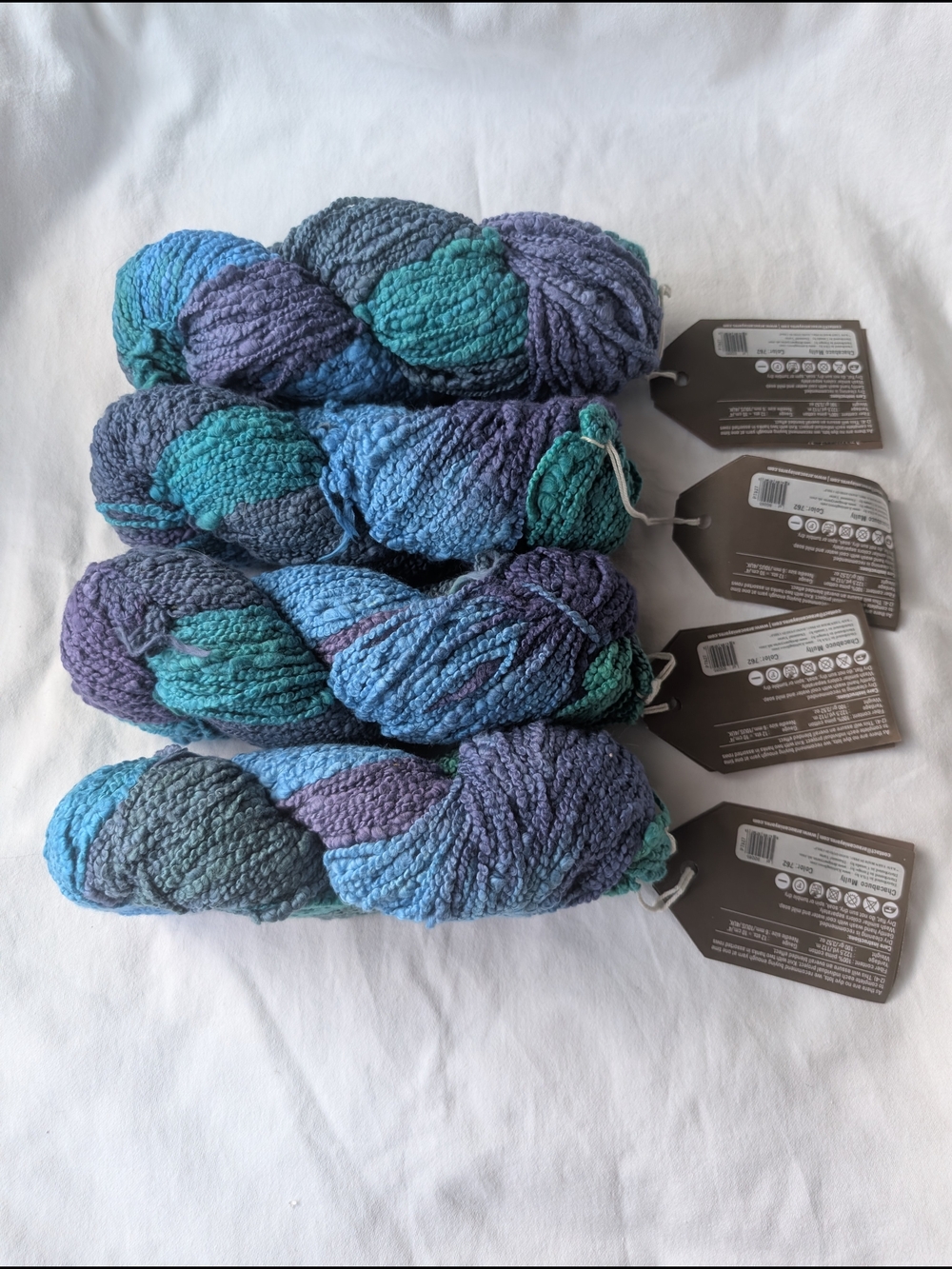 Araucania Chacabuco Multy Cotton Hand-Dyed Yarn Blue, Green, Purple - 4 Skeins - Picture 8 of 9